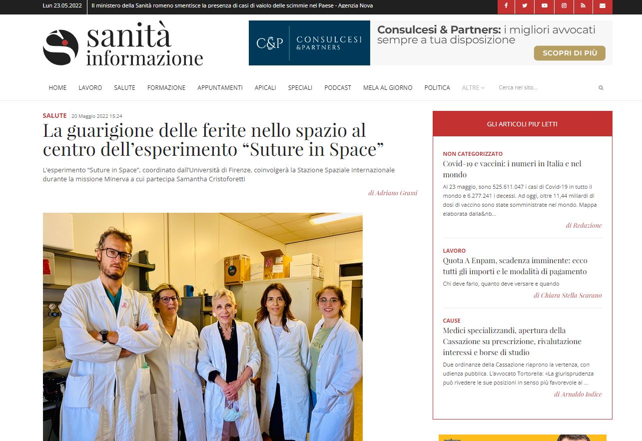 Sanitainformazione.it - ASAcampus Suture in Space