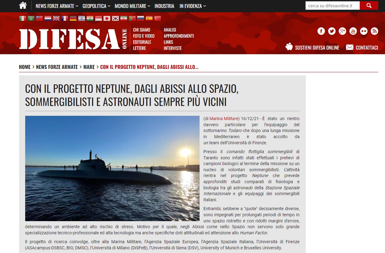 Difesaonline.it - ASAcampus e progetto Neptune