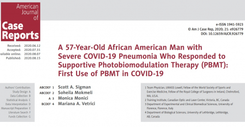 MLS Laser Therapy for the treatment of COVID19 pneumonia